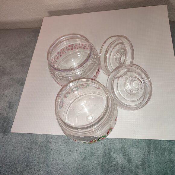 Chunky Christmas Jars Santa Snowman Snowflakes Xmas Plastic Candy Chocolates - Picture 8 of 10